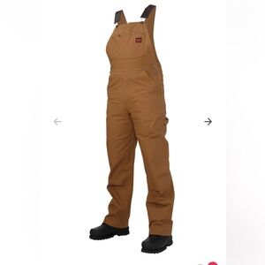Tough Duck Tan Uninsulated Bib Overalls Coveralls Outdoor Workwear Rugged XL